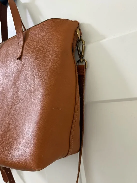 Madewell, The Transport Satchel, English Saddle, Tan Brown, Crossbody Bag - Picture 4 of 16